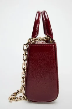 ZARA Malas^MALA DE MÃO COM TEXTURA Vermelho-bordeaux