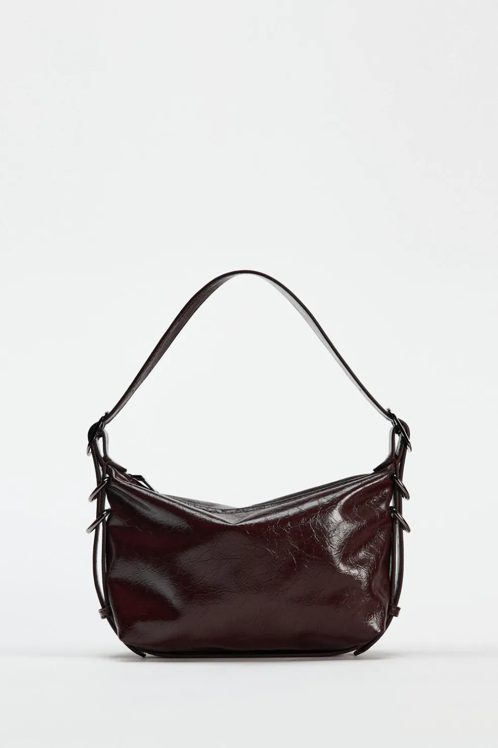 ZARA Malas^MALA DE OMBRO COM ARGOLAS Castanho