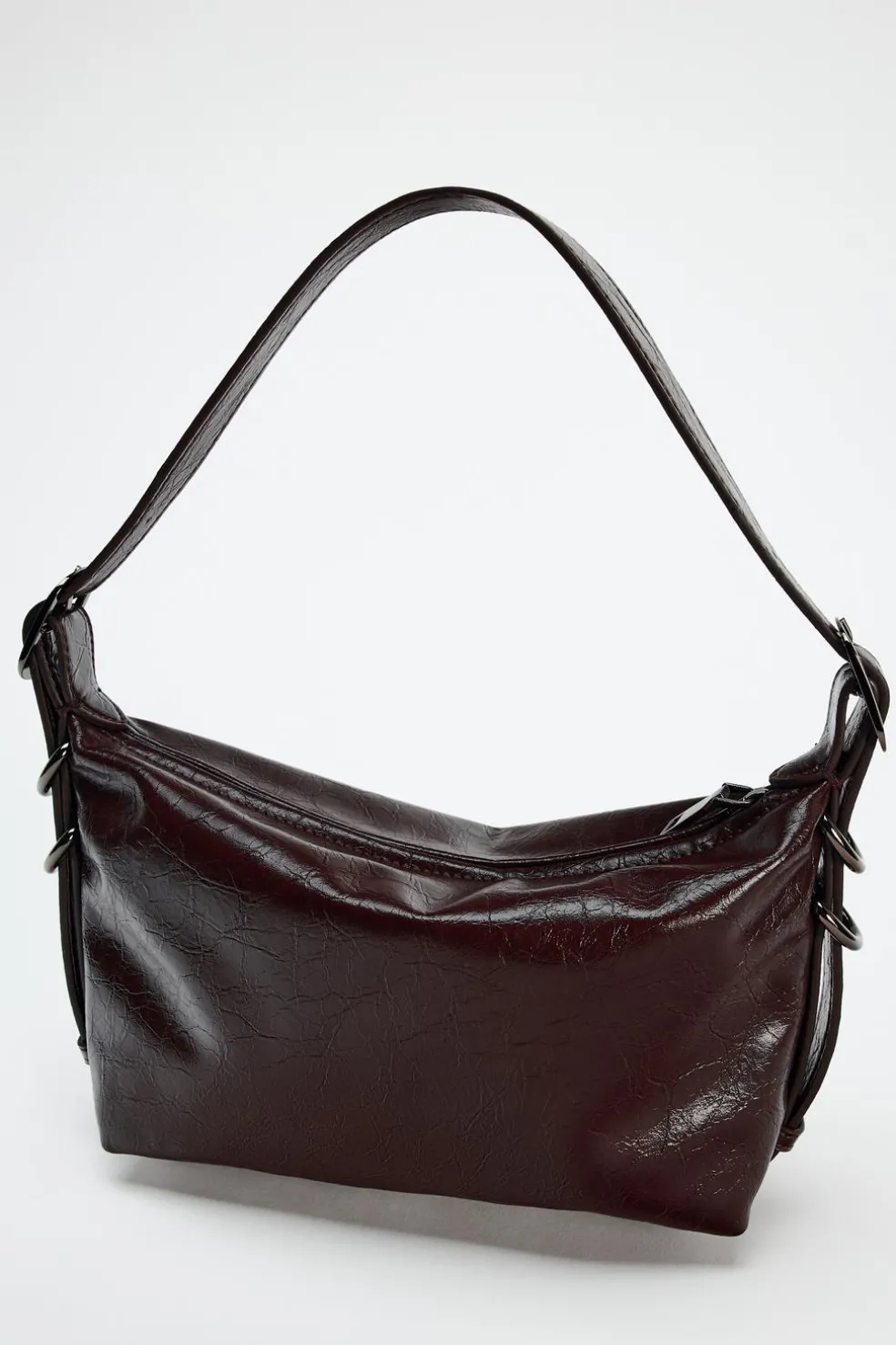 ZARA Malas^MALA DE OMBRO COM ARGOLAS Castanho