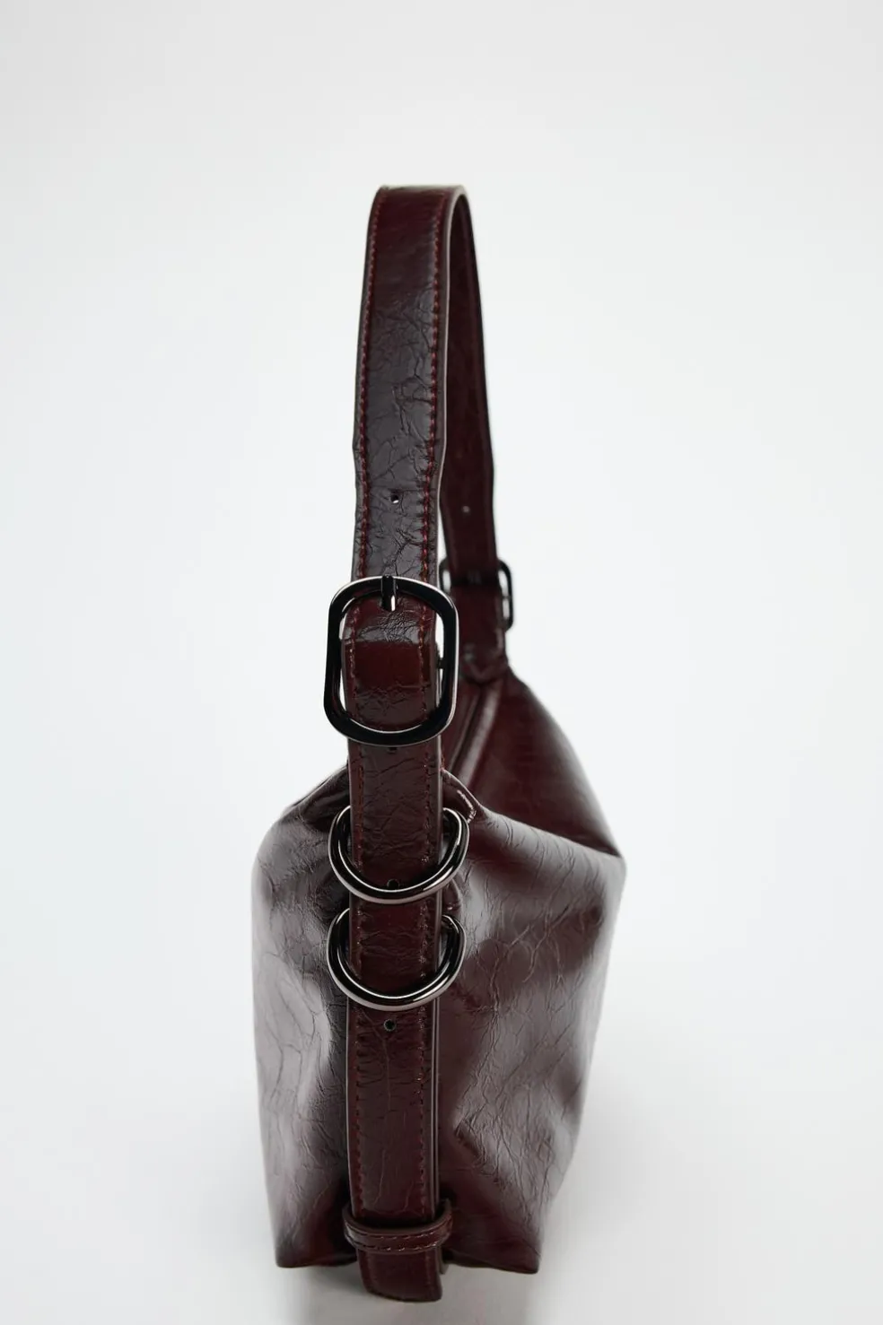 ZARA Malas^MALA DE OMBRO COM ARGOLAS Castanho