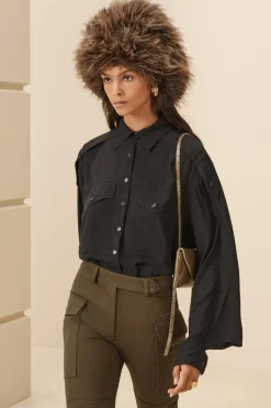 ZARA Malas^MALA DE OMBRO COM TACHAS 13 Verde