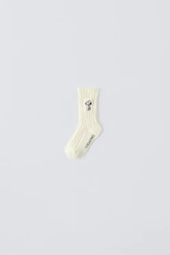 MEIA DE MALHA COM BORBADO SNOOPY PEANUTS™-ZARA Best