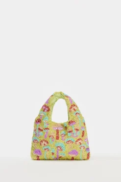 ZARA Malas^MINI SHOULDER BAG COM BEADING Verde