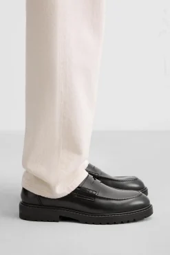 ZARA Vestuário De Inverno|Sapatos^MOCASSIM VESTIR MÁSCARA Preto