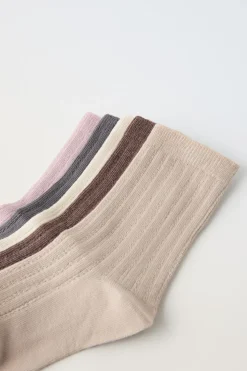 PACK DE CINCO MEIAS COMPRIDAS COM ESTRUTURA-ZARA Cheap