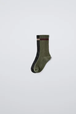 PACK DE DOIS PARES DE MEIAS COM BANDAS-ZARA Store