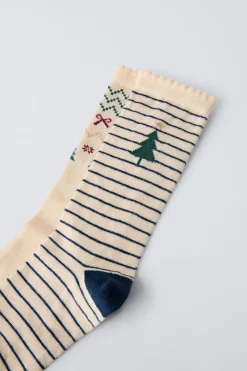 PACK DE DOIS PARES DE MEIAS COM ÁRVORES-ZARA Best Sale