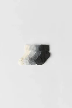 PACK DE QUATRO PARES DE MEIAS CORES-ZARA Flash Sale