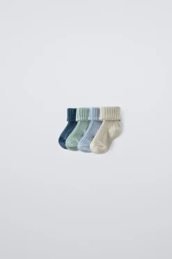 PACK DE QUATRO PARES DE MEIAS CORES-ZARA Cheap