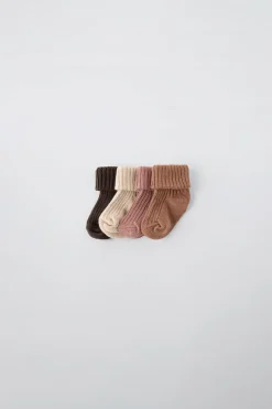 PACK DE QUATRO PARES DE MEIAS CORES-ZARA Store
