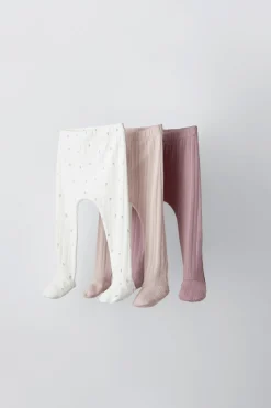 PACK DE TRÊS CALÇAS COM PÉS ESTAMPADAS-ZARA Hot