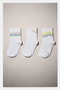PACK DE TRÊS MEIAS COMPRIDAS RISCAS E MENSAGEM-ZARA Online
