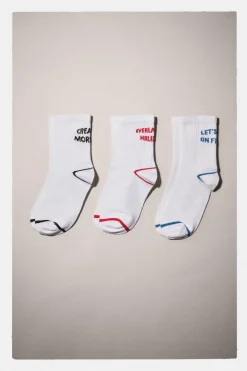 PACK DE TRÊS PARES DE MEIAS DESPORTIVAS COM MENSAGEM-ZARA Flash Sale