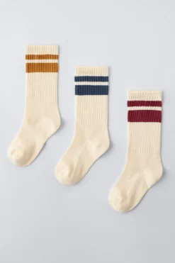 PACK DE TRÊS PARES DE MEIAS COM BANDAS-ZARA Online