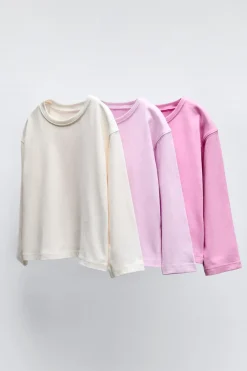 PACK DE TRÊS T-SHIRTS LISAS-ZARA Hot
