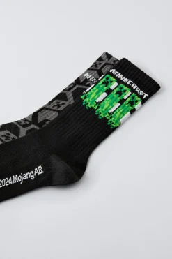 PACK DUAS MEIAS MINECRAFT © MOJANG AB. ™-ZARA Best Sale