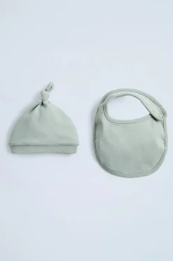 PACK GORRO E BABETE-ZARA Sale
