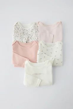 PACK OF FIVE FLORAL BODYSUITS-ZARA Hot