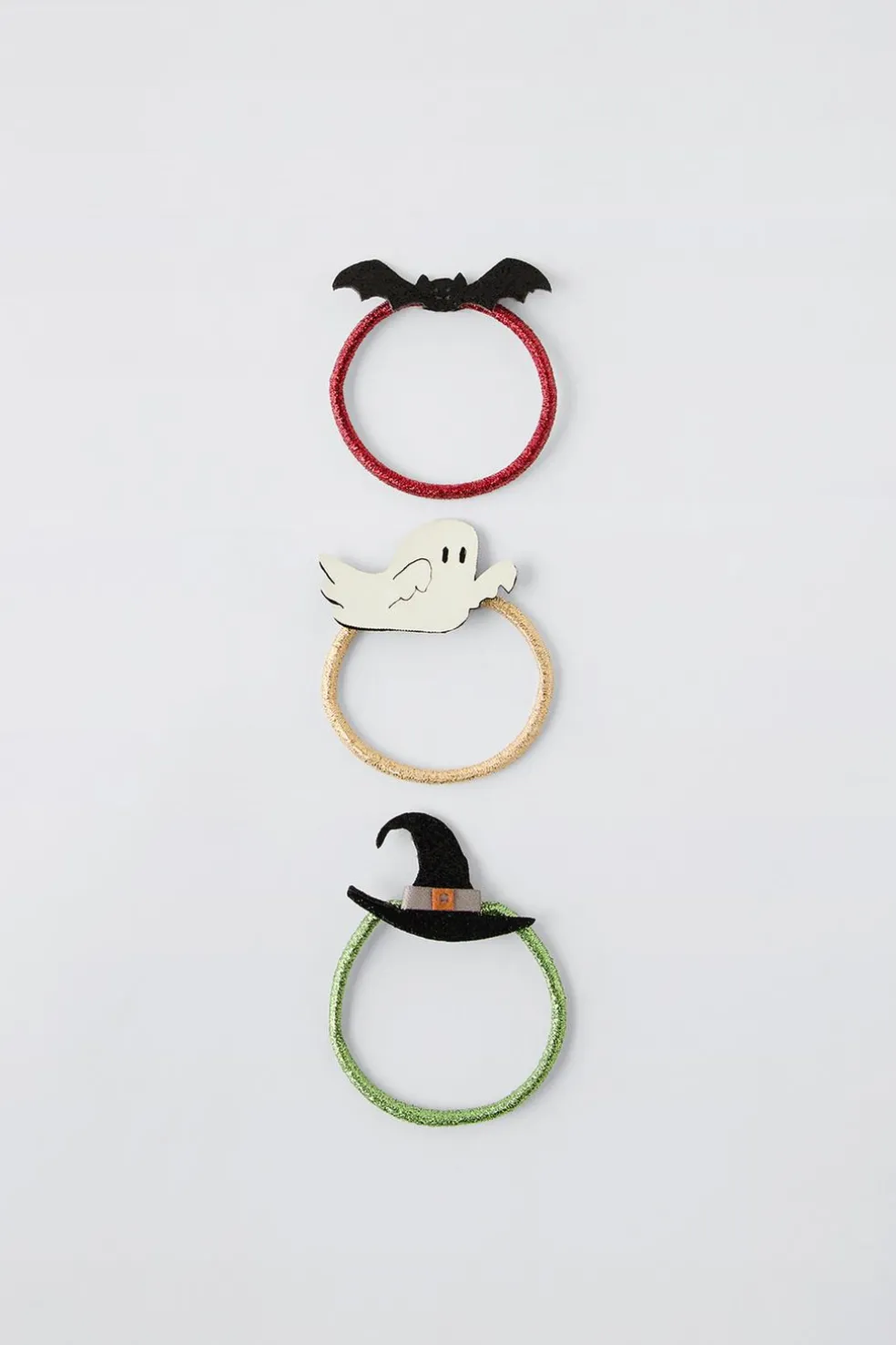PACK TRÊS ELÁSTICOS COM APLIQUES BRILHANTES-ZARA New