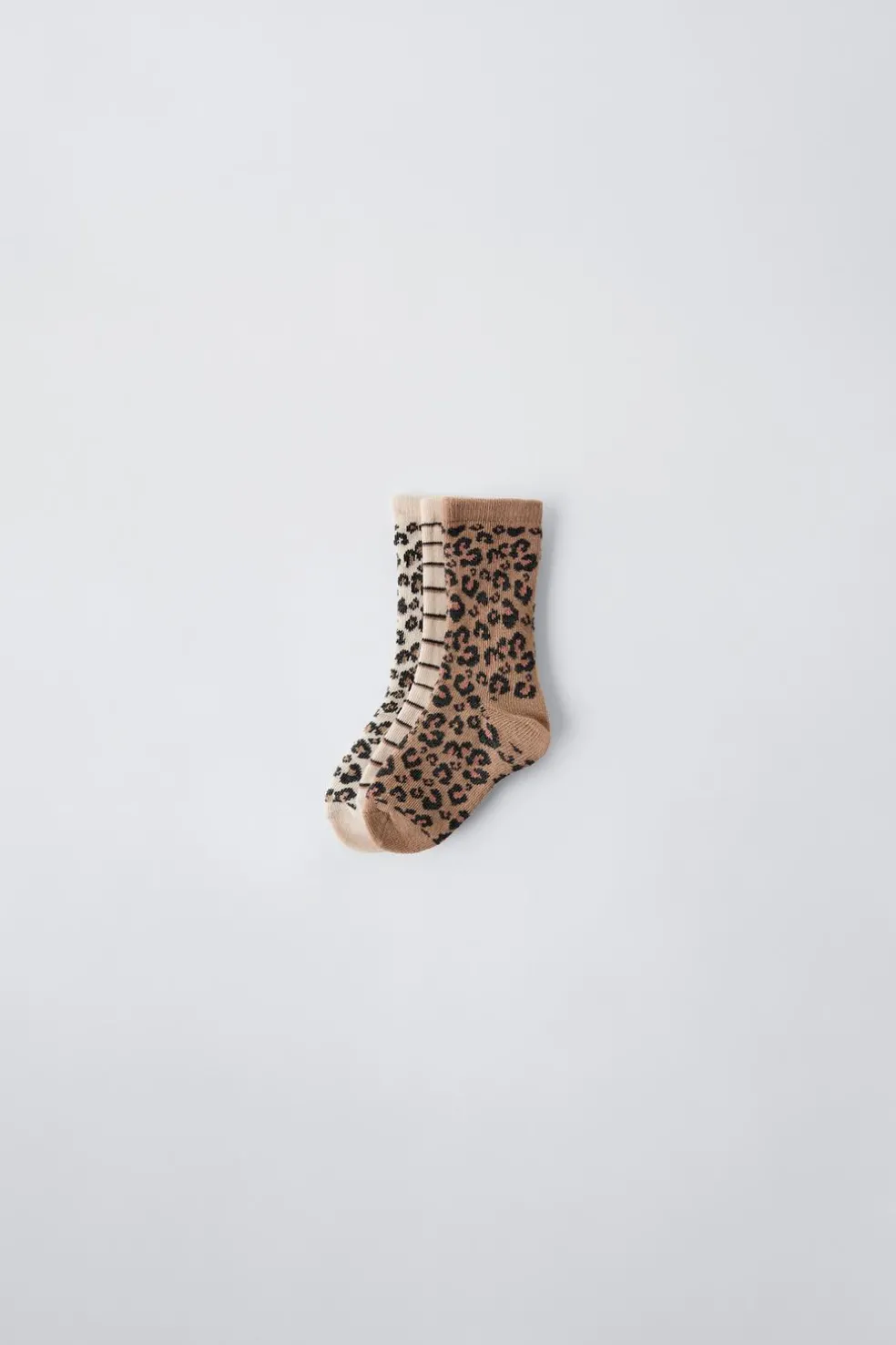 PACK TRÊS PARES DE MEIAS ANIMAL PRINT-ZARA New