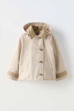 PARKA CURTA COM CAPUZ WATER REPELLENT-ZARA Cheap