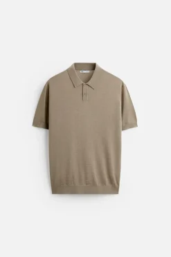 ZARA Polos^POLO 100% LÃ Bege / Torrado