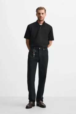 ZARA T-Shirts|Polos^POLO COM ESTRUTURA Preto