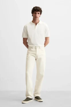 ZARA T-Shirts|Polos^POLO COM ESTRUTURA PIQUÉ Cru