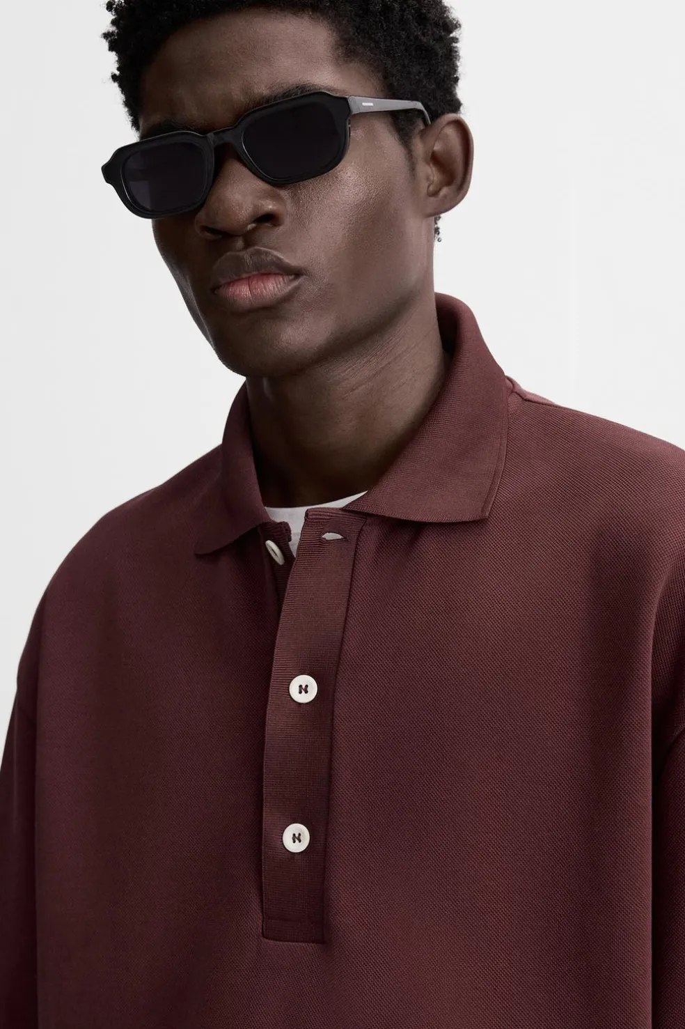 ZARA Polos^POLO COM ESTRUTURA PIQUÉ Borgonha