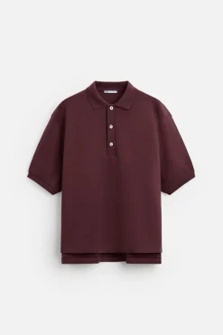 ZARA Polos^POLO COM ESTRUTURA PIQUÉ Borgonha
