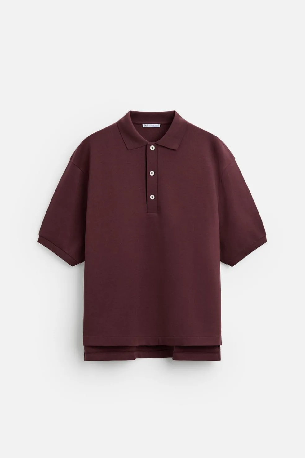 ZARA Polos^POLO COM ESTRUTURA PIQUÉ Borgonha