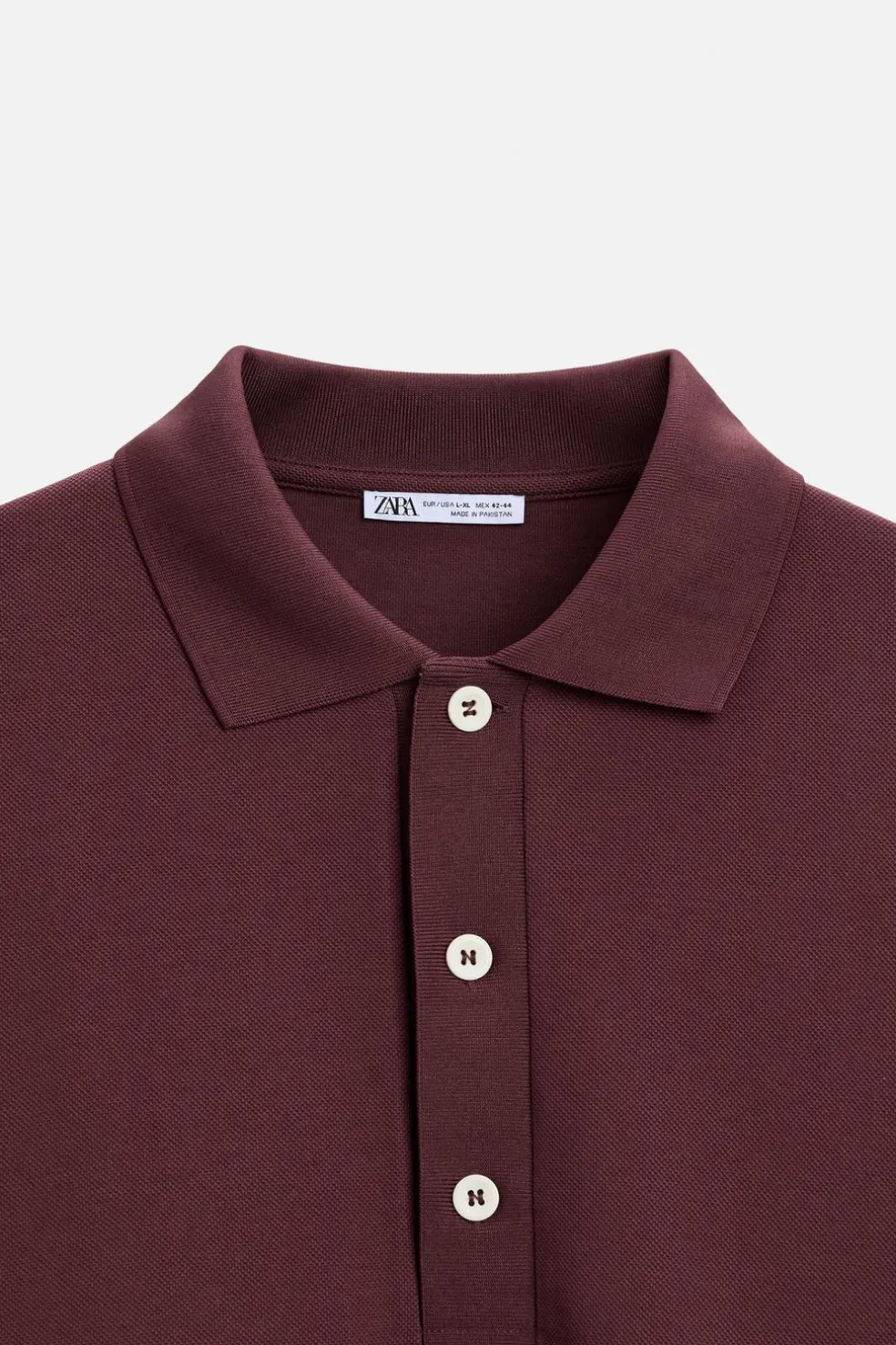 ZARA Polos^POLO COM ESTRUTURA PIQUÉ Borgonha
