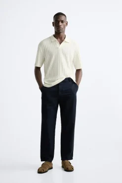 ZARA Polos^POLO COM ESTRUTURA ÀS RISCAS Cru
