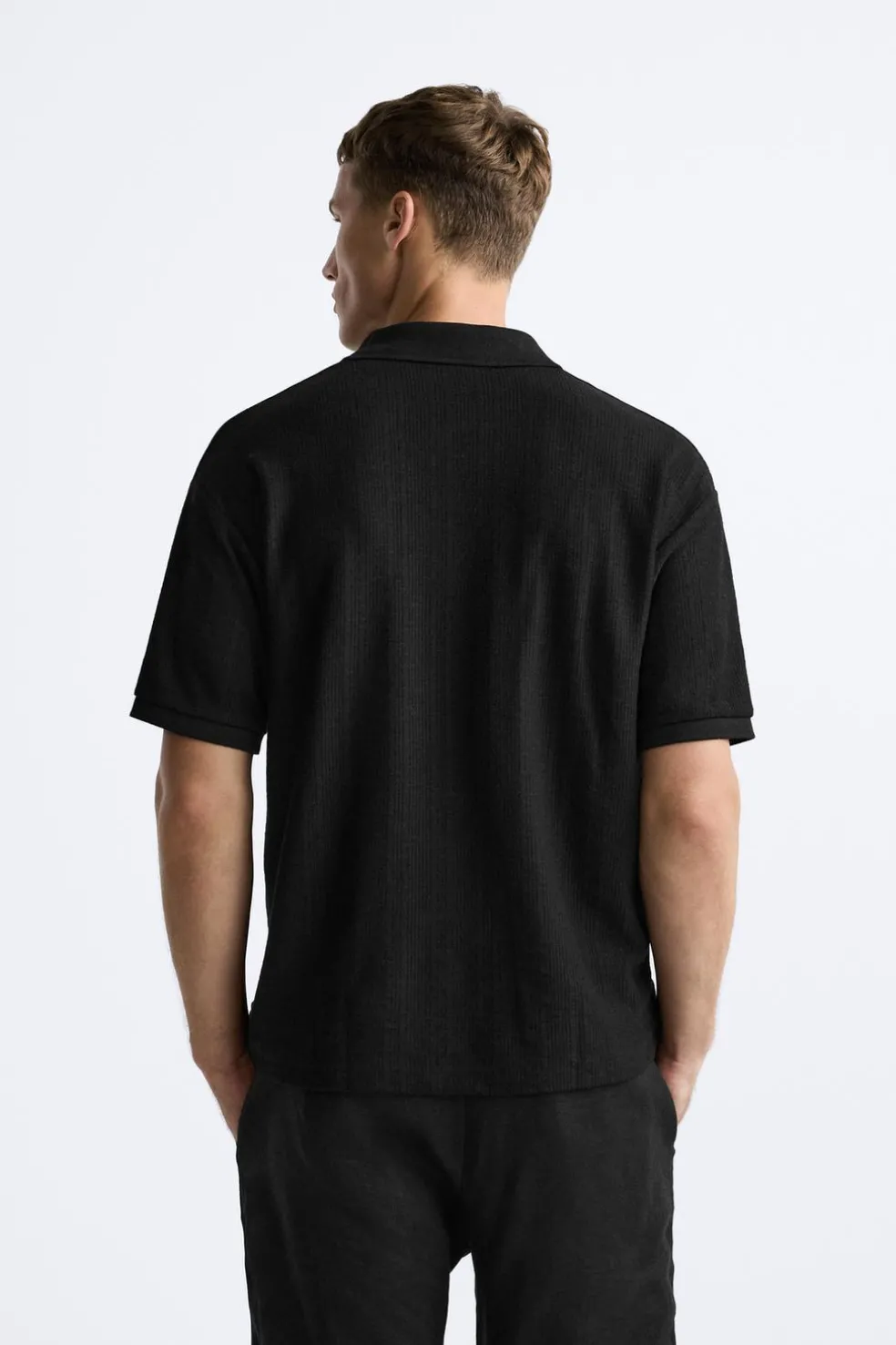 ZARA Polos^POLO COM ESTRUTURA VERTICAL Preto