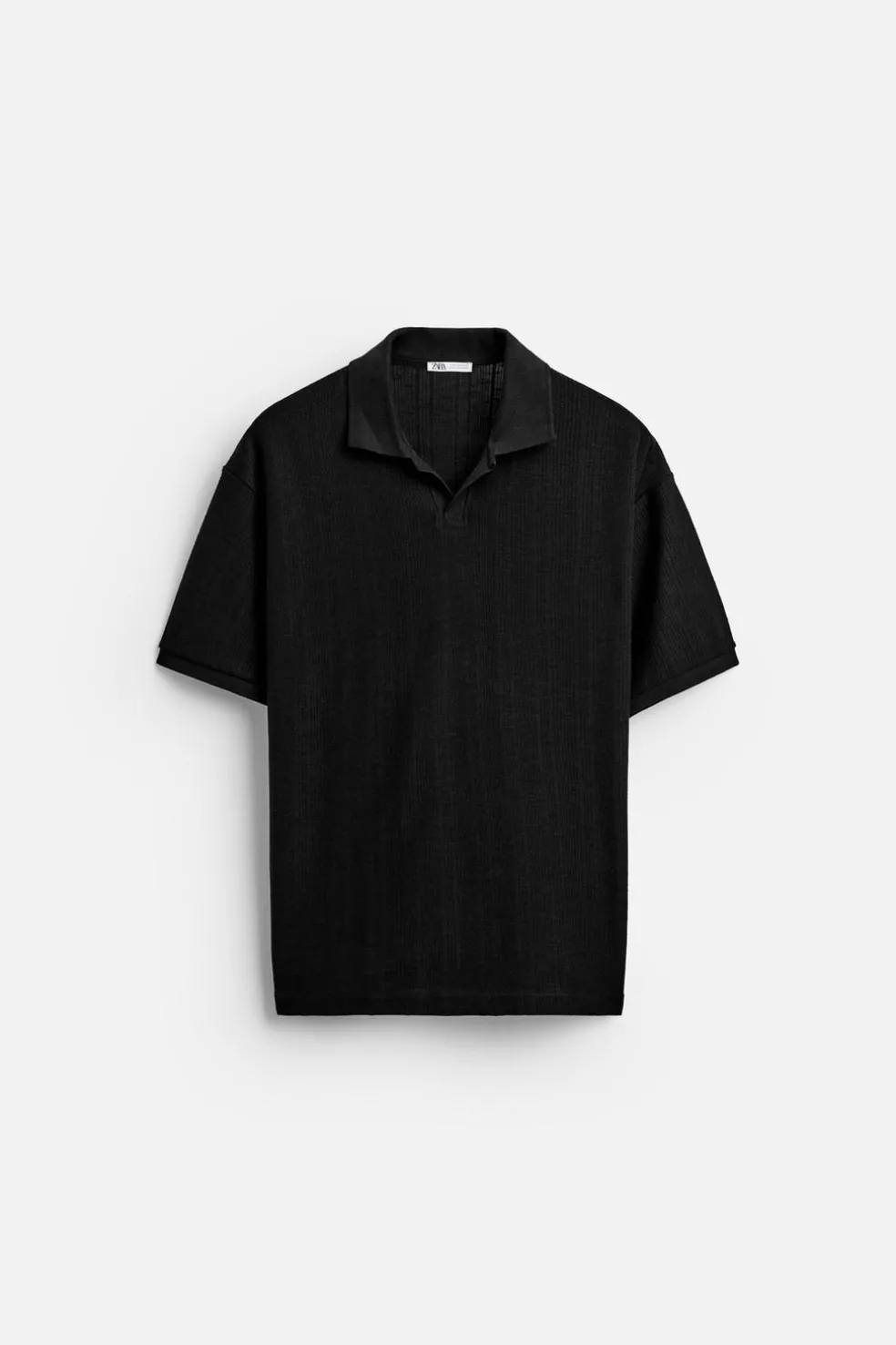 ZARA Polos^POLO COM ESTRUTURA VERTICAL Preto