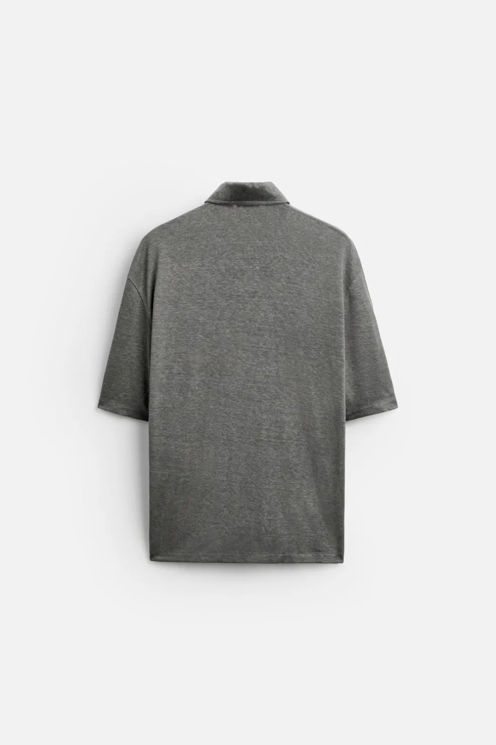 ZARA Polos^POLO DE CÂNHAMO - VISCOSE Cinzento-escuro