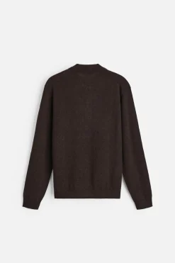 ZARA Camisola / Casacos|Polos^POLO DE MALHA ALGODÃO - LÃ Castanho-vigoré