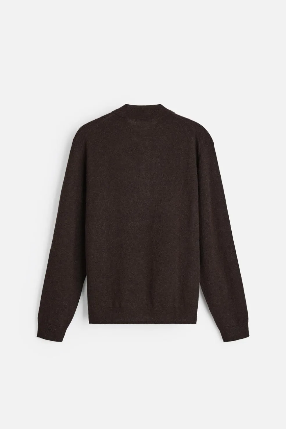 ZARA Camisola / Casacos|Polos^POLO DE MALHA ALGODÃO - LÃ Castanho-vigoré