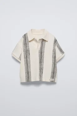 POLO ÀS RISCAS-ZARA Cheap