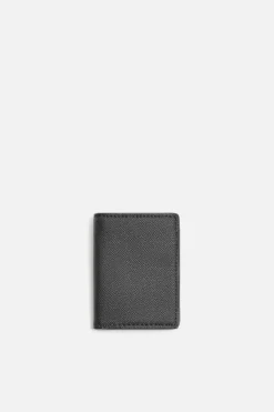 ZARA Malas / Mochilas^PORTA-CARTÕES VERTICAL COM TEXTURA Preto