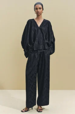 ZARA Blusões|Camisas / Blusas^QUIMONO JACQUARD ZW COLLECTION Preto