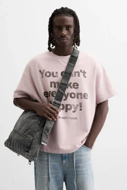 ZARA Malas / Mochilas^SACO DE GANGA EFEITO USADO Cinzento