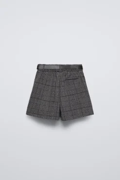SAIA BERMUDA AOS QUADRADOS-ZARA Online