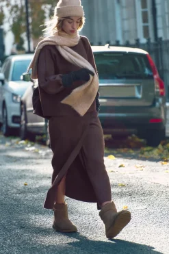 ZARA Winter Layersnew|Saias / Calções^SAIA CRUZADA DE MALHA LISA Borgonha