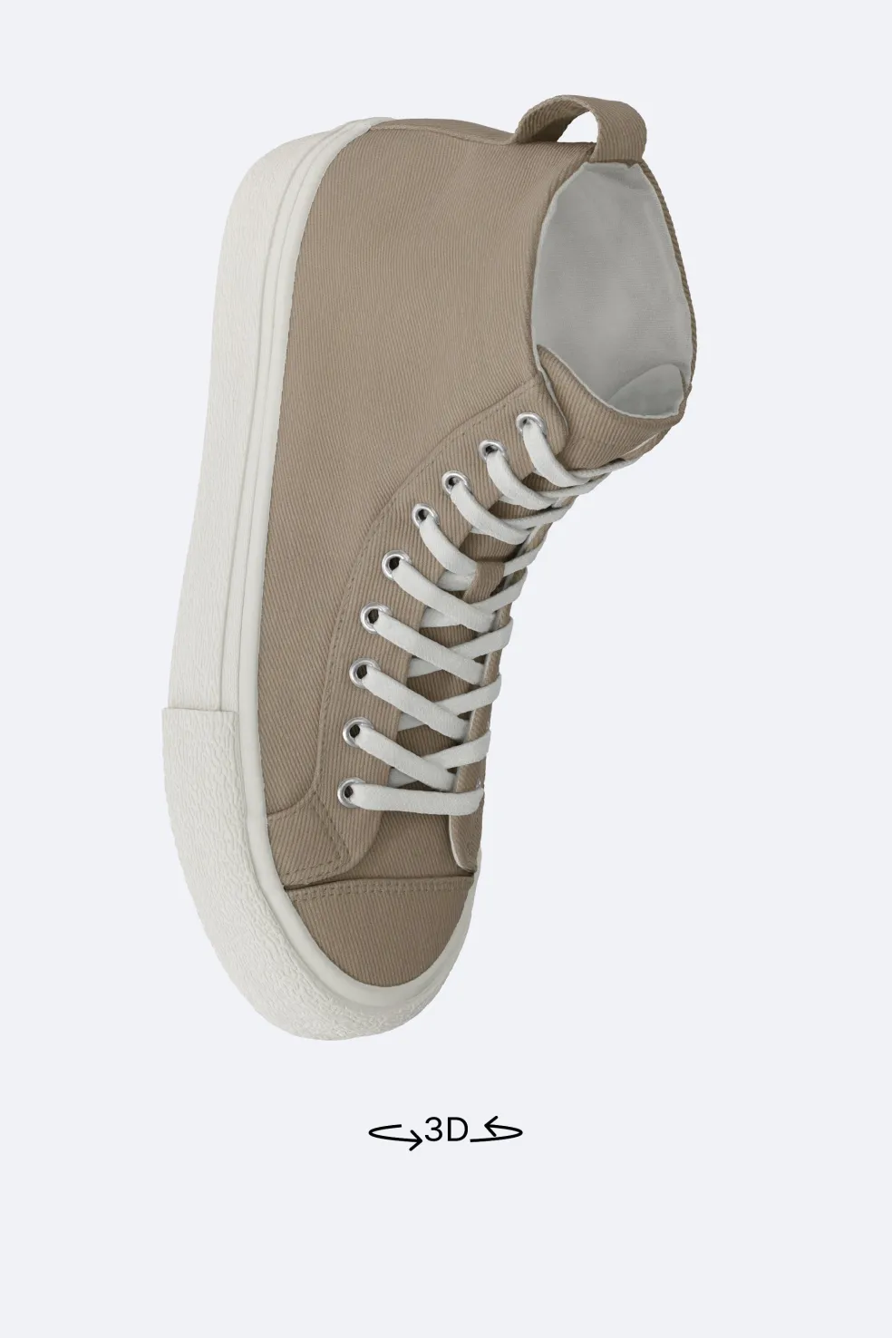 ZARA Desportivos|Sapatos^SAPATILHA ABOTINADA DE TECIDO Bege