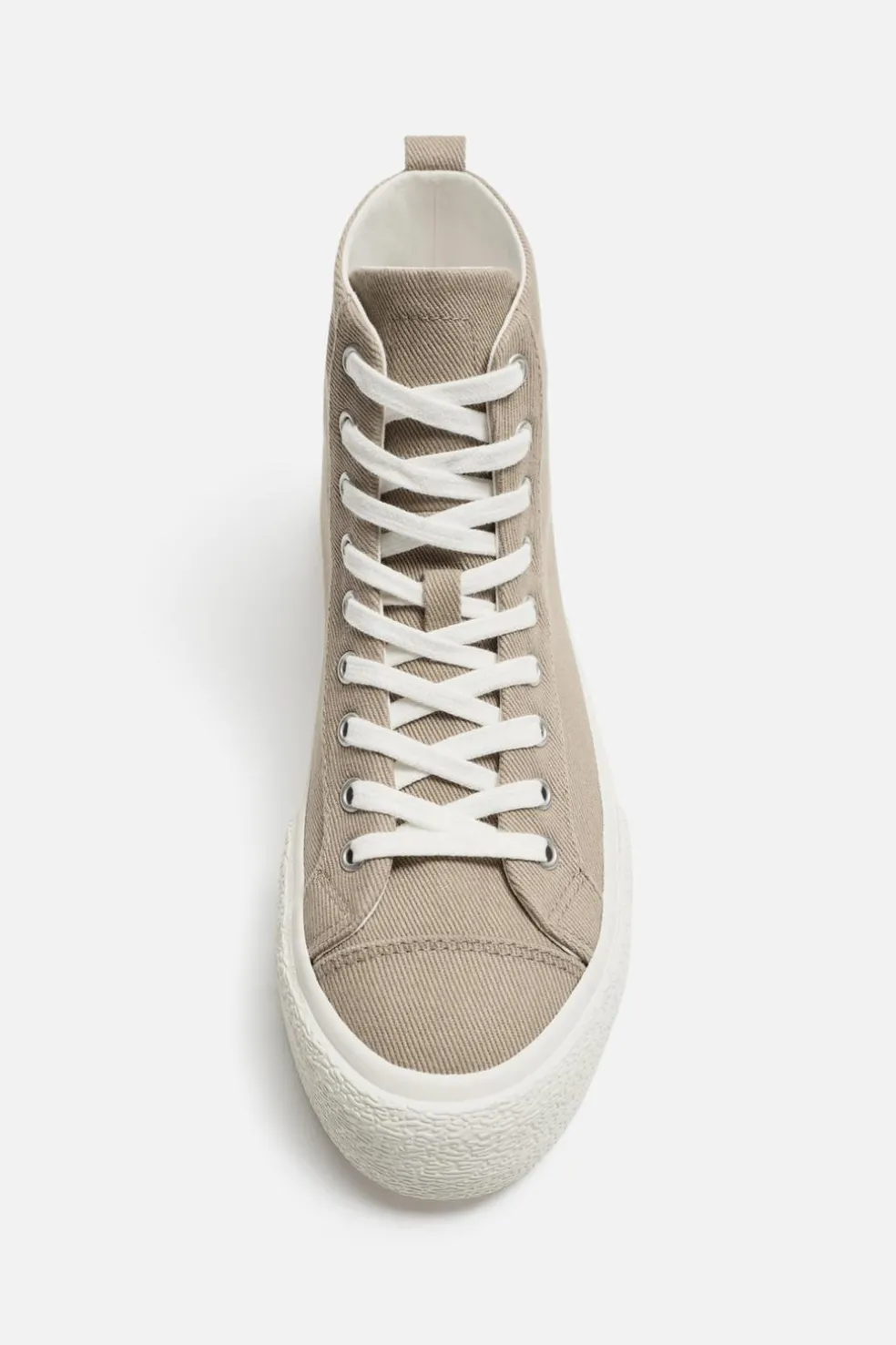 ZARA Desportivos|Sapatos^SAPATILHA ABOTINADA DE TECIDO Bege