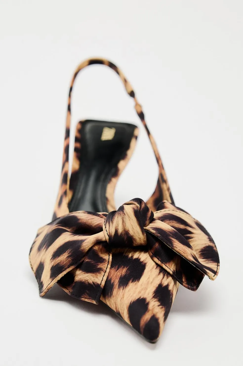 ZARA Sapatos^SAPATOS MULES COM ESTAMPADO ANIMAL E LAÇO Leopardo