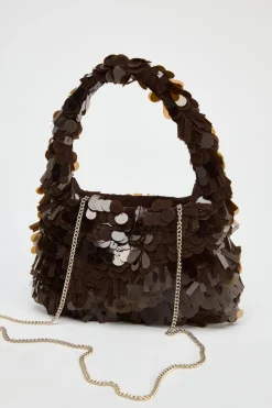 ZARA Malas^SHOULDER BAG COM APLICAÇÕES Castanho