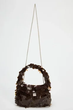 ZARA Malas^SHOULDER BAG COM APLICAÇÕES Castanho