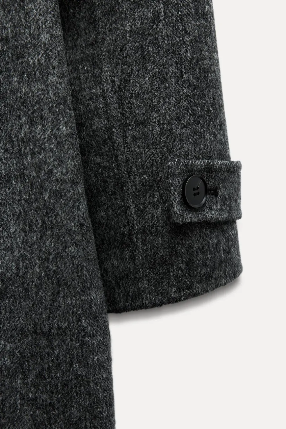 ZARA Winter Layersnew|Sobretudos / Anoraques^SOBRETUDO CRUZADO COM LÃ Cinzento-escuro